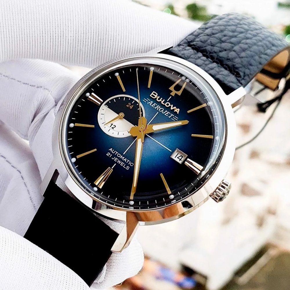 NEW! Bulova Leather Men's Automatic AeroJet Watch